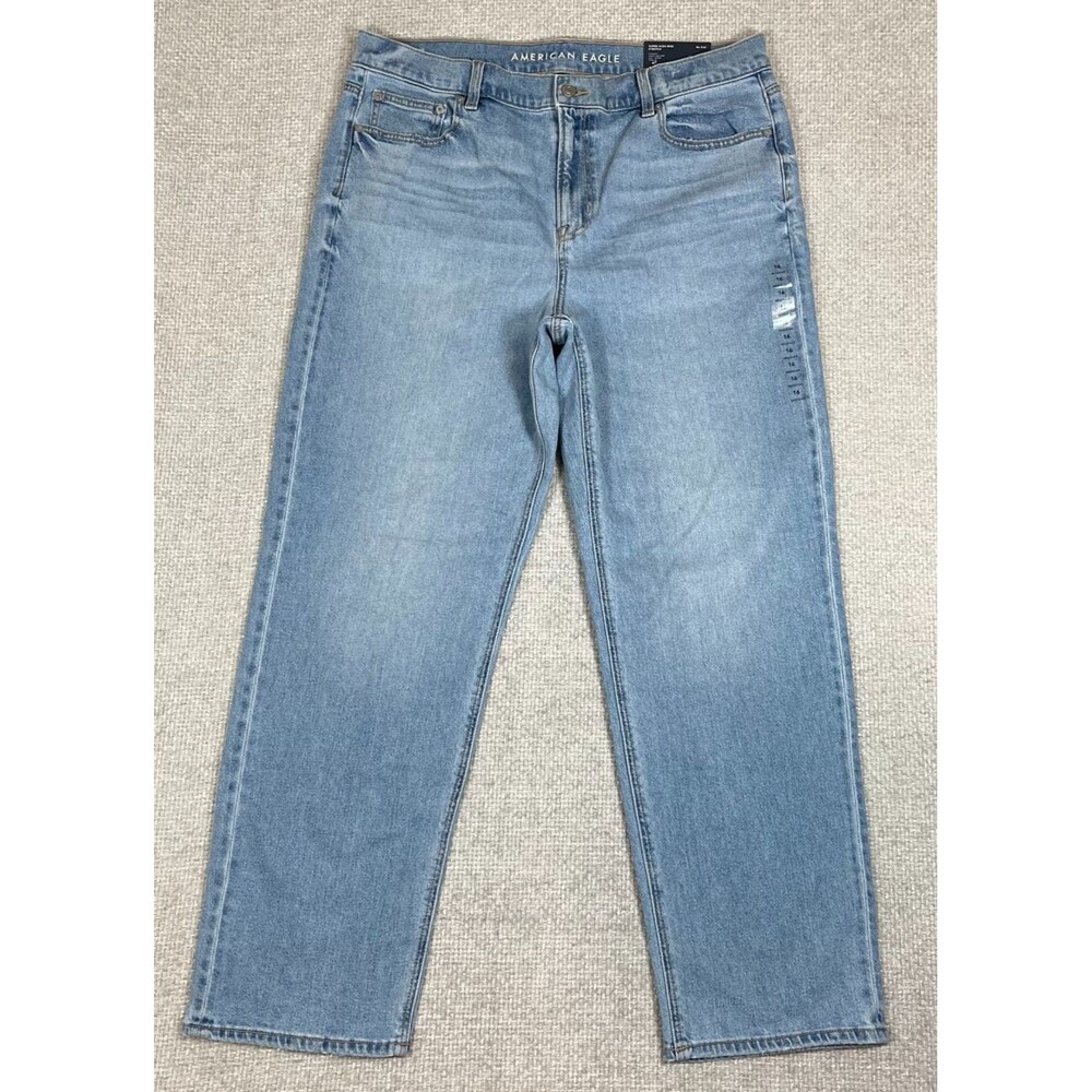 American Eagle Super High Rise Straight Jeans Women's Size 16 Stretch Blue NWT